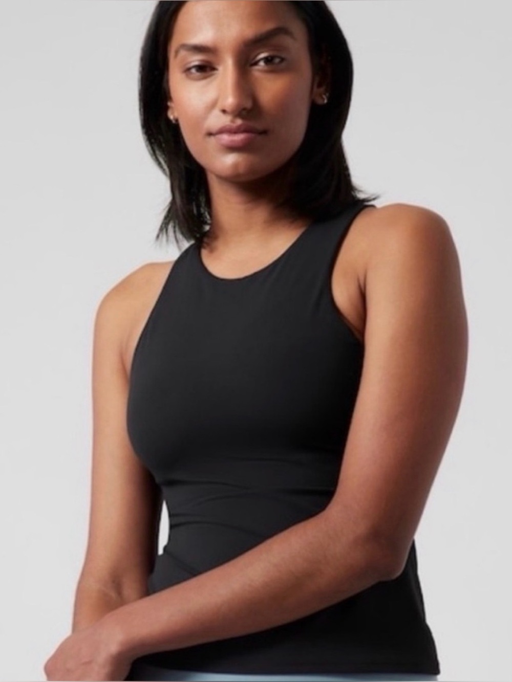 Athleta Black Racerback Tank Top with built in support - size small